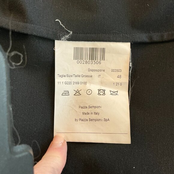 Piazza Sempione, Classic Juliette Blazer, Black, Stretch Comfort, Size 48 Italia - Picture 4 of 5